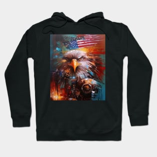 Patriotic Fusion Abstract Art Surrealistic Style Original Artwork Gift Ideas 05 Hoodie